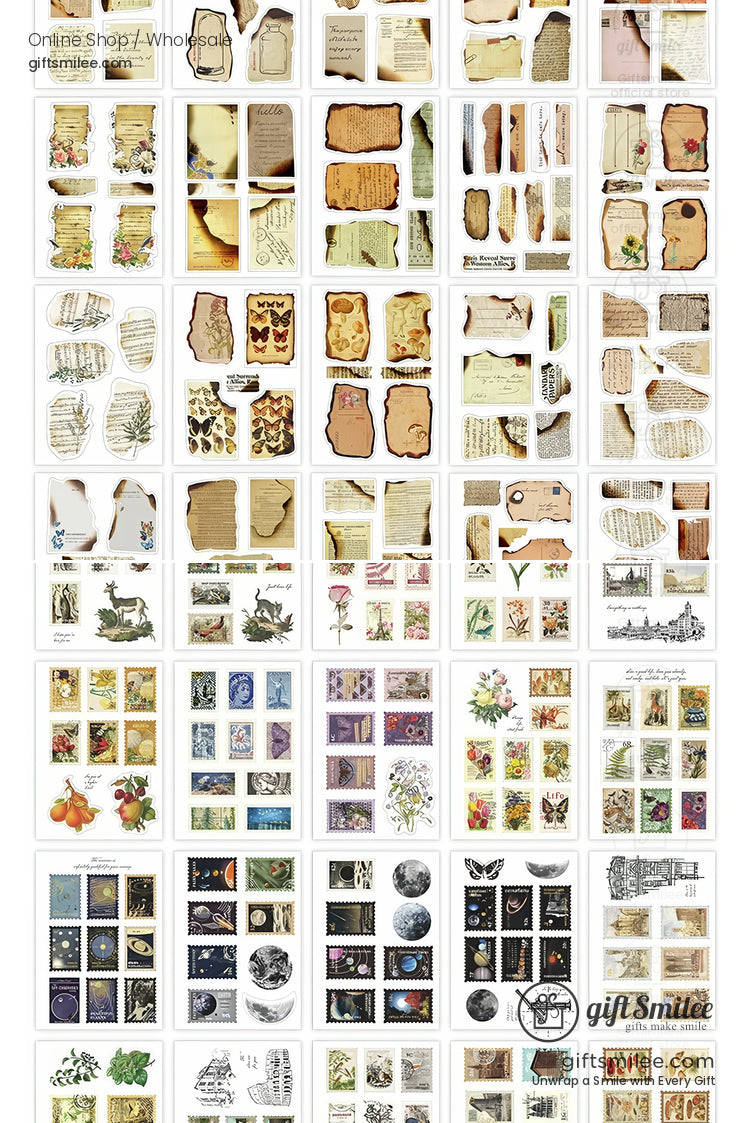 Translucent Vintage Botanicals Sticker Book | KS-SA-4318