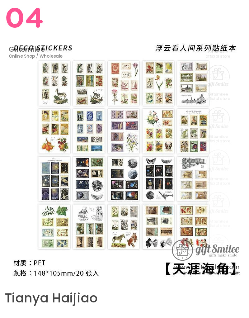 Translucent Vintage Botanicals Sticker Book | KS-SA-4318