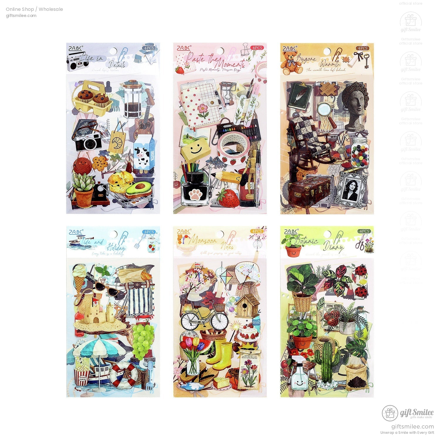 Matte Pet Die-Cut Decorative Sticker Set | KS-SA-4319