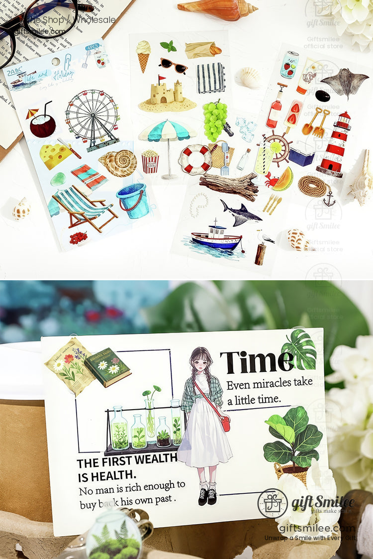 Matte Pet Die-Cut Decorative Sticker Set | KS-SA-4319