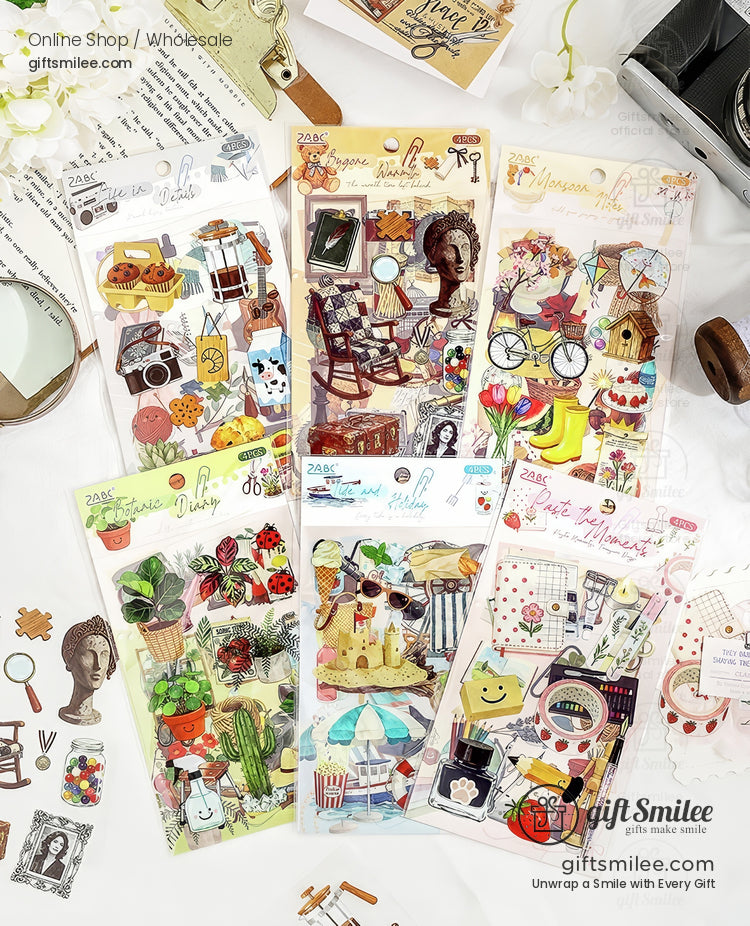 Matte Pet Die-Cut Decorative Sticker Set | KS-SA-4319