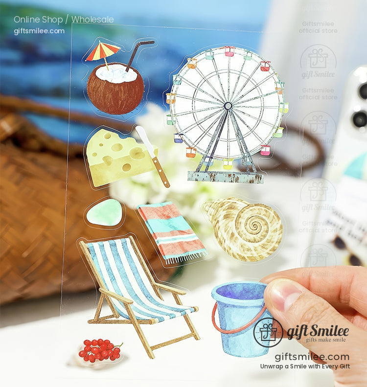 Matte Pet Die-Cut Decorative Sticker Set | KS-SA-4319