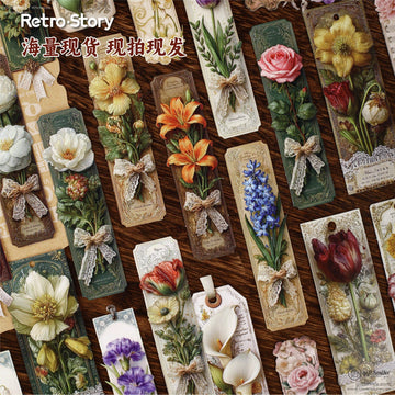 Vintage Botanical 3D Embossed Sticker Pack | KS-SA-4321