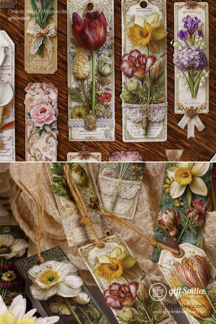 Vintage Botanical 3D Embossed Sticker Pack | KS-SA-4321