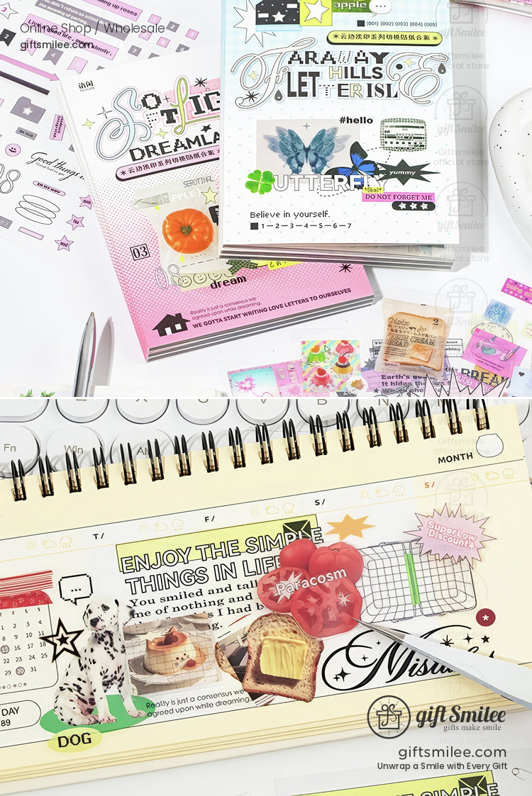 Die-Cut Pastel Holographic Sticker Book | KS-SA-4323