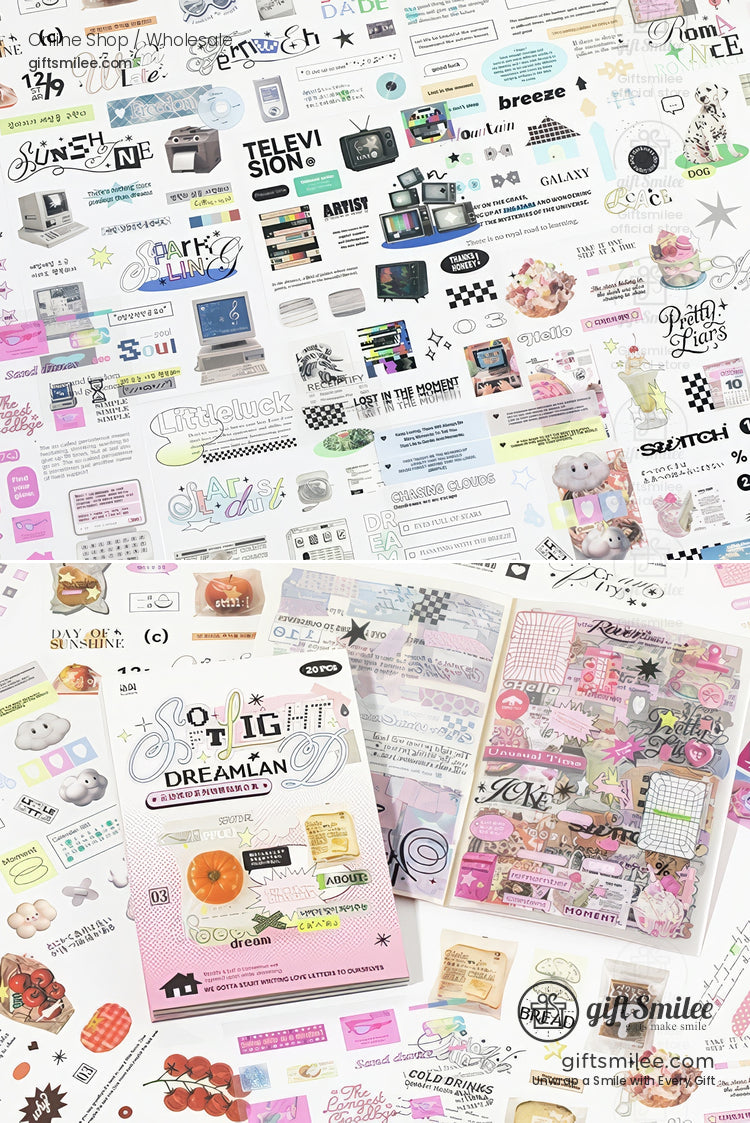Die-Cut Pastel Holographic Sticker Book | KS-SA-4323