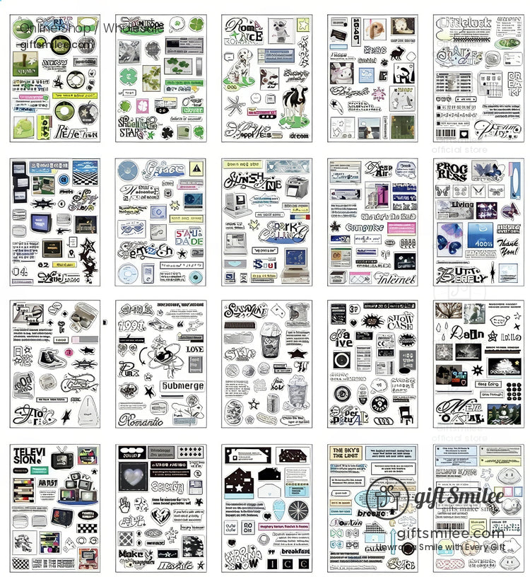 Die-Cut Pastel Holographic Sticker Book | KS-SA-4323