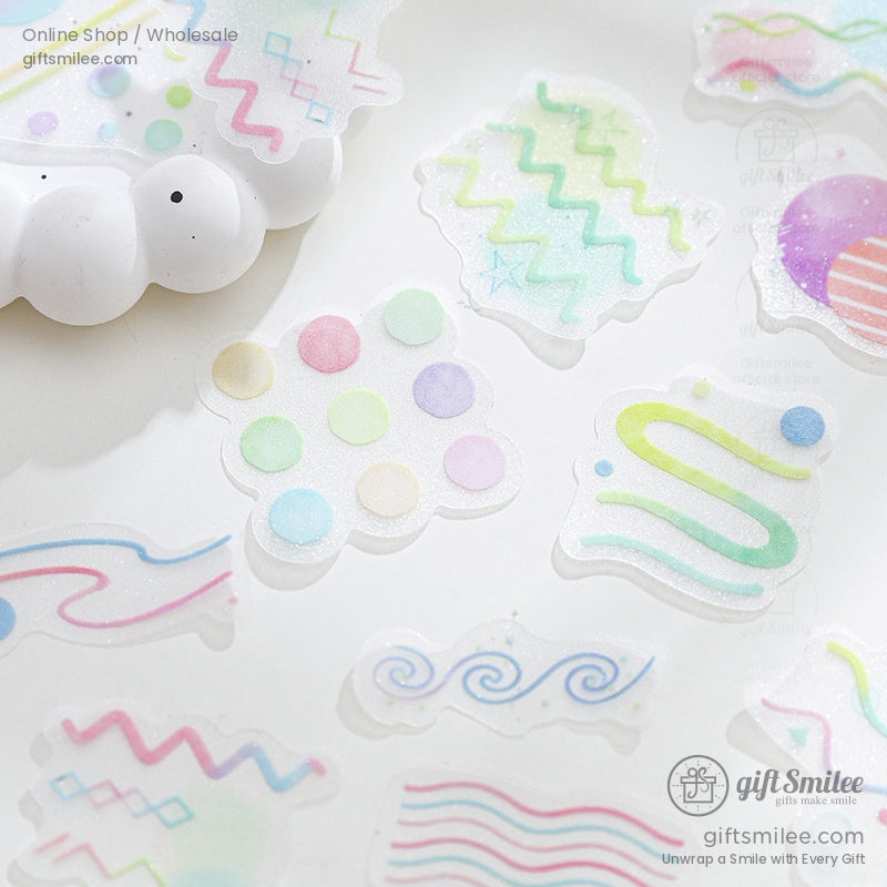 Frosted Pet Holographic Pastel Sticker Pack | KS-SA-4326