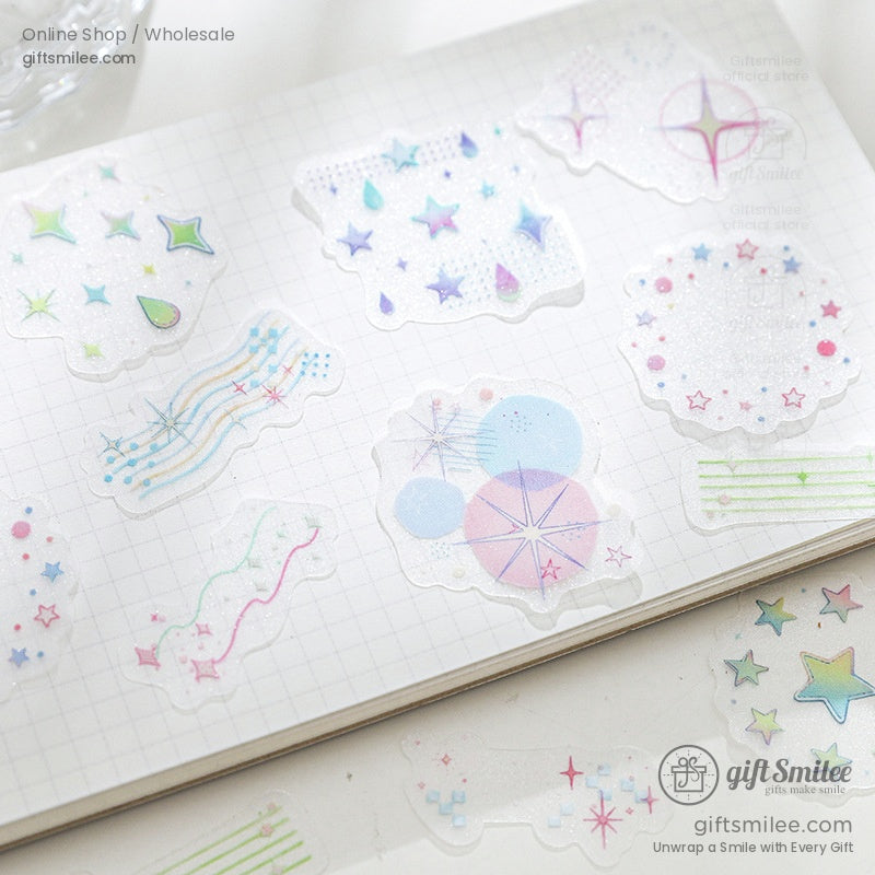 Frosted Pet Holographic Pastel Sticker Pack | KS-SA-4326