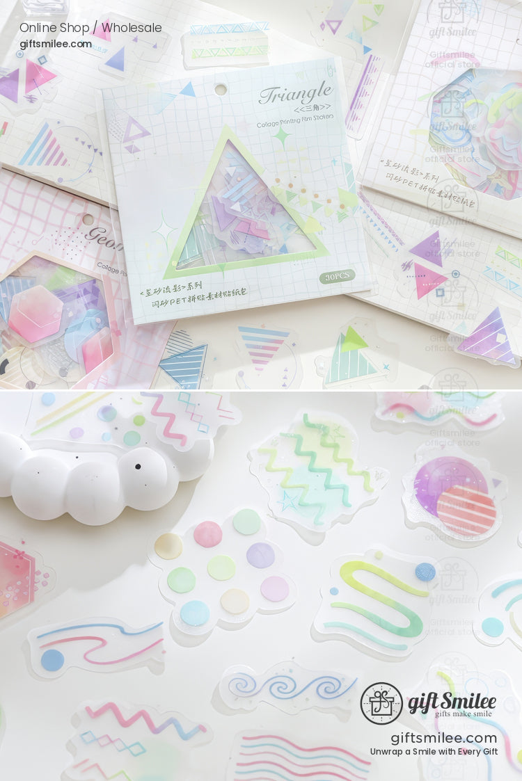 Frosted Pet Holographic Pastel Sticker Pack | KS-SA-4326