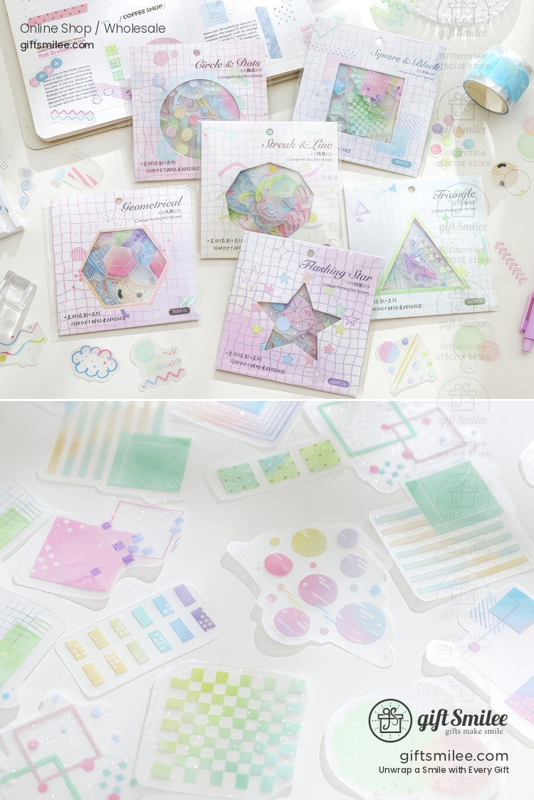 Frosted Pet Holographic Pastel Sticker Pack | KS-SA-4326
