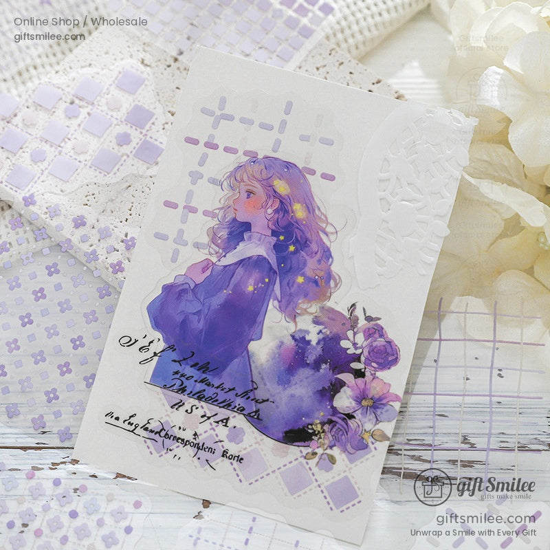 Translucent Pet Pastel Plaid Sticker Pack | KS-SA-4327