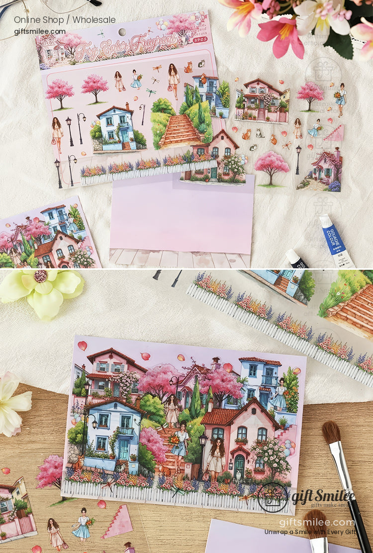 Matte Pet Overlay Die‑Cut Layerable Scenes 3D Scene Stickers | KS-SA-4330