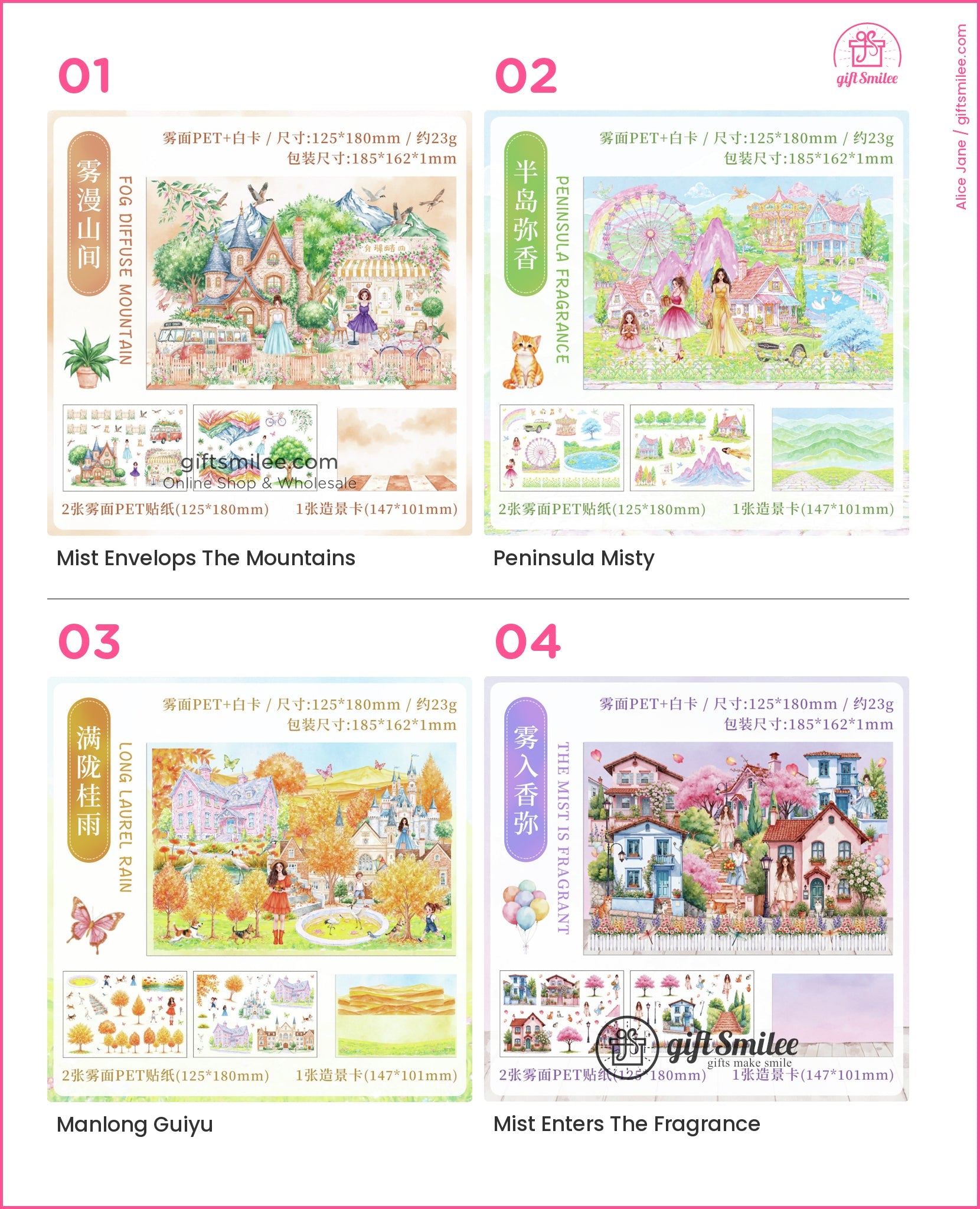 Matte Pet Overlay Die‑Cut Layerable Scenes 3D Scene Stickers | KS-SA-4330