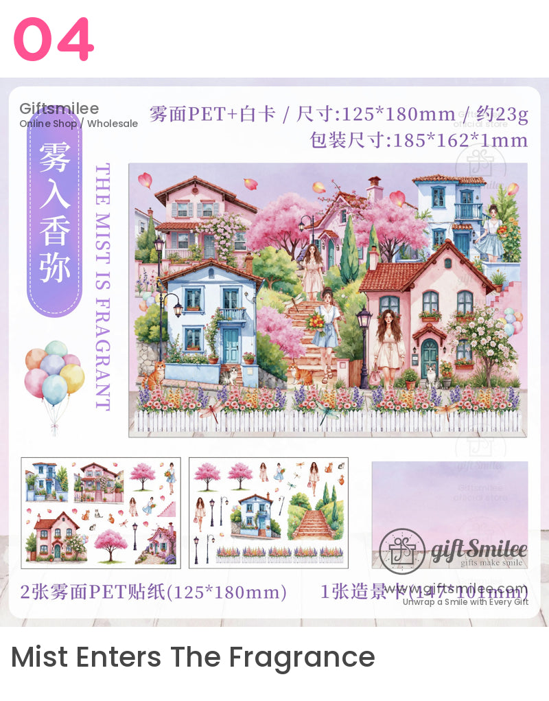 Matte Pet Overlay Die‑Cut Layerable Scenes 3D Scene Stickers | KS-SA-4330