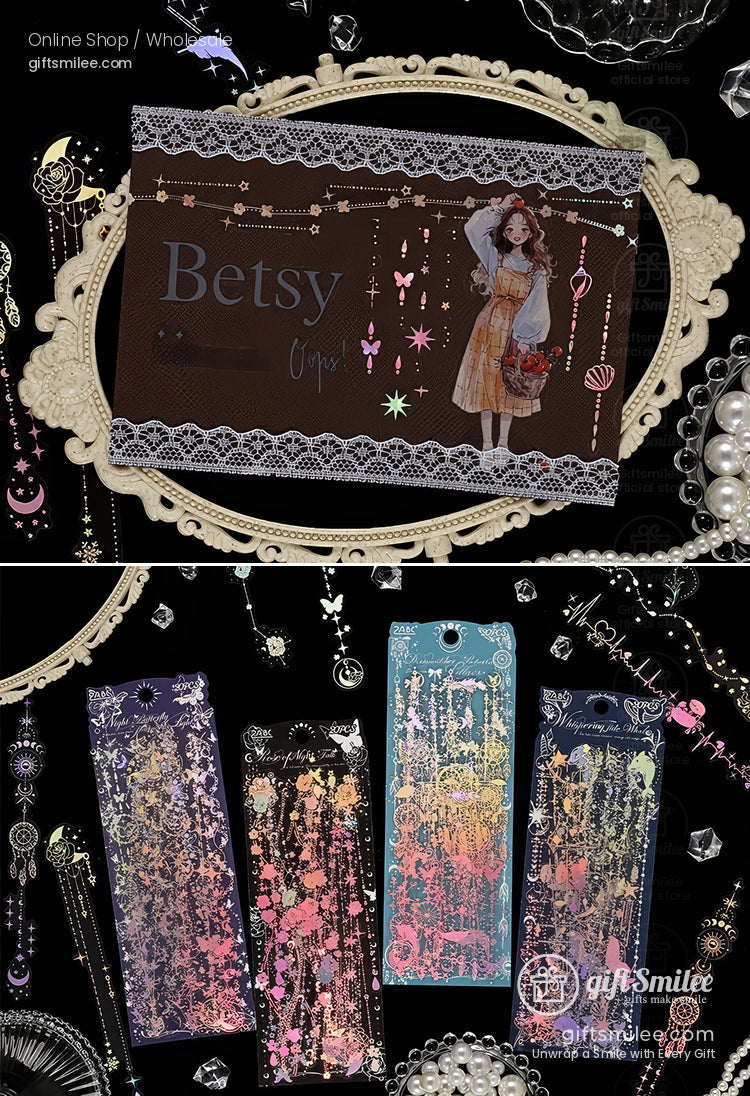 Pet Holographic Silver Foil Borders Decorative Stickers | KS-SA-4331