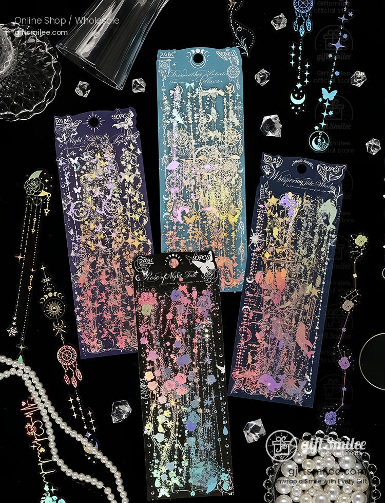 Pet Holographic Silver Foil Borders Decorative Stickers | KS-SA-4331