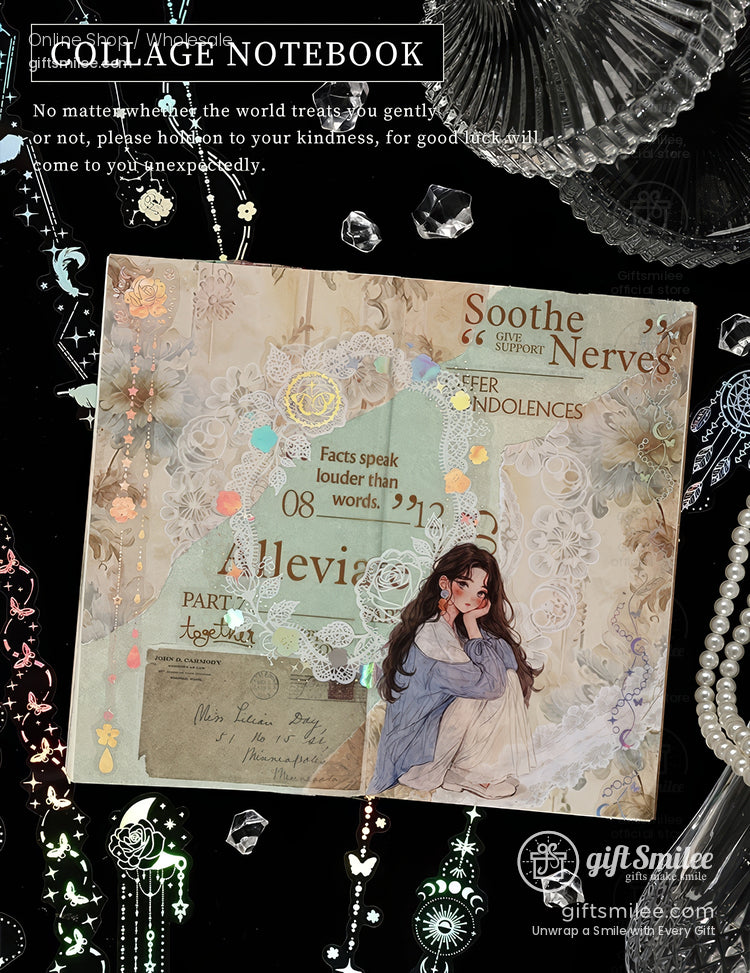 Pet Holographic Silver Foil Borders Decorative Stickers | KS-SA-4331