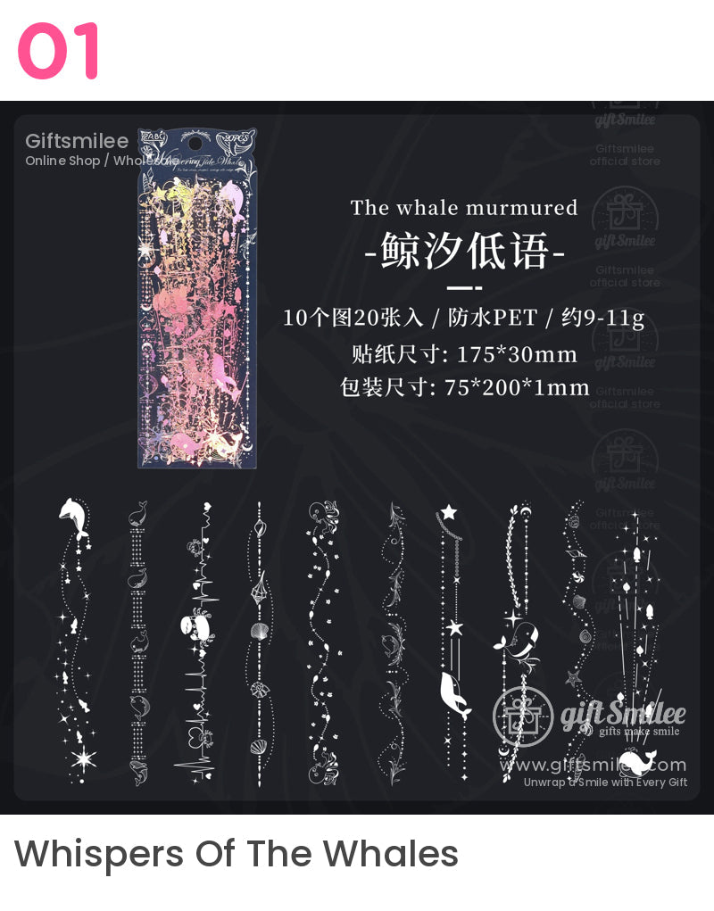 Pet Holographic Silver Foil Borders Decorative Stickers | KS-SA-4331
