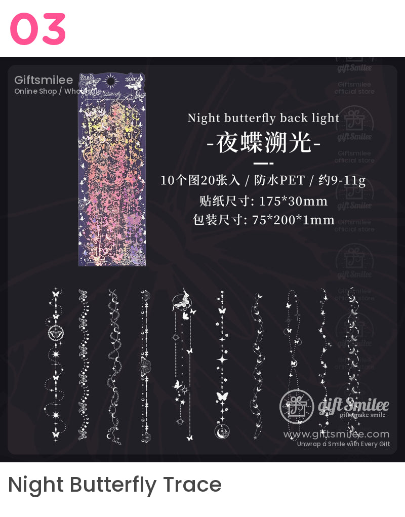 Pet Holographic Silver Foil Borders Decorative Stickers | KS-SA-4331