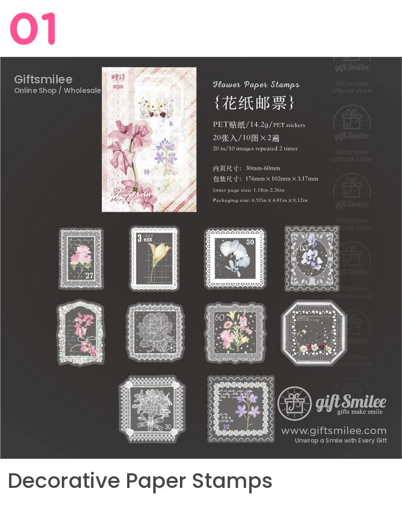 Pet Transparent Lace Overlay Floral Decorative Stickers | KS-SA-4334