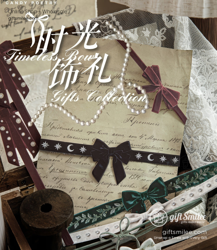 Textured Ribbon Bow Die‑Cut Decorative Sticker Set | KS-SA-4335