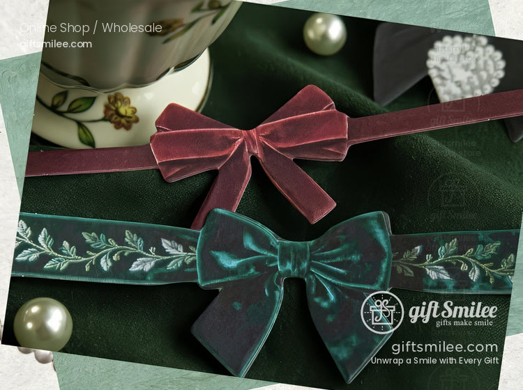 Textured Ribbon Bow Die‑Cut Decorative Sticker Set | KS-SA-4335