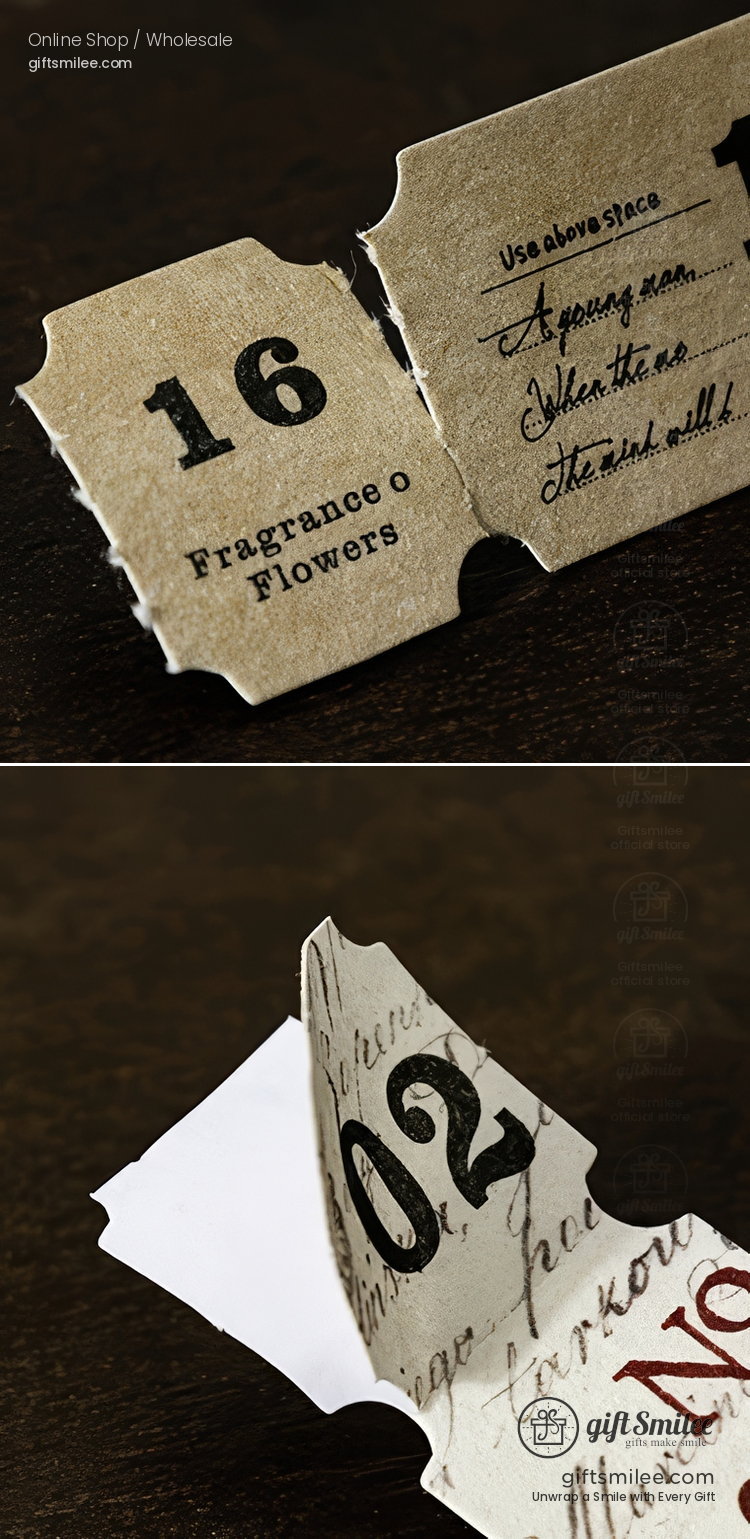 Vintagestyle torn paper cards with bold black and red typography textured beige background and handwritten script accents