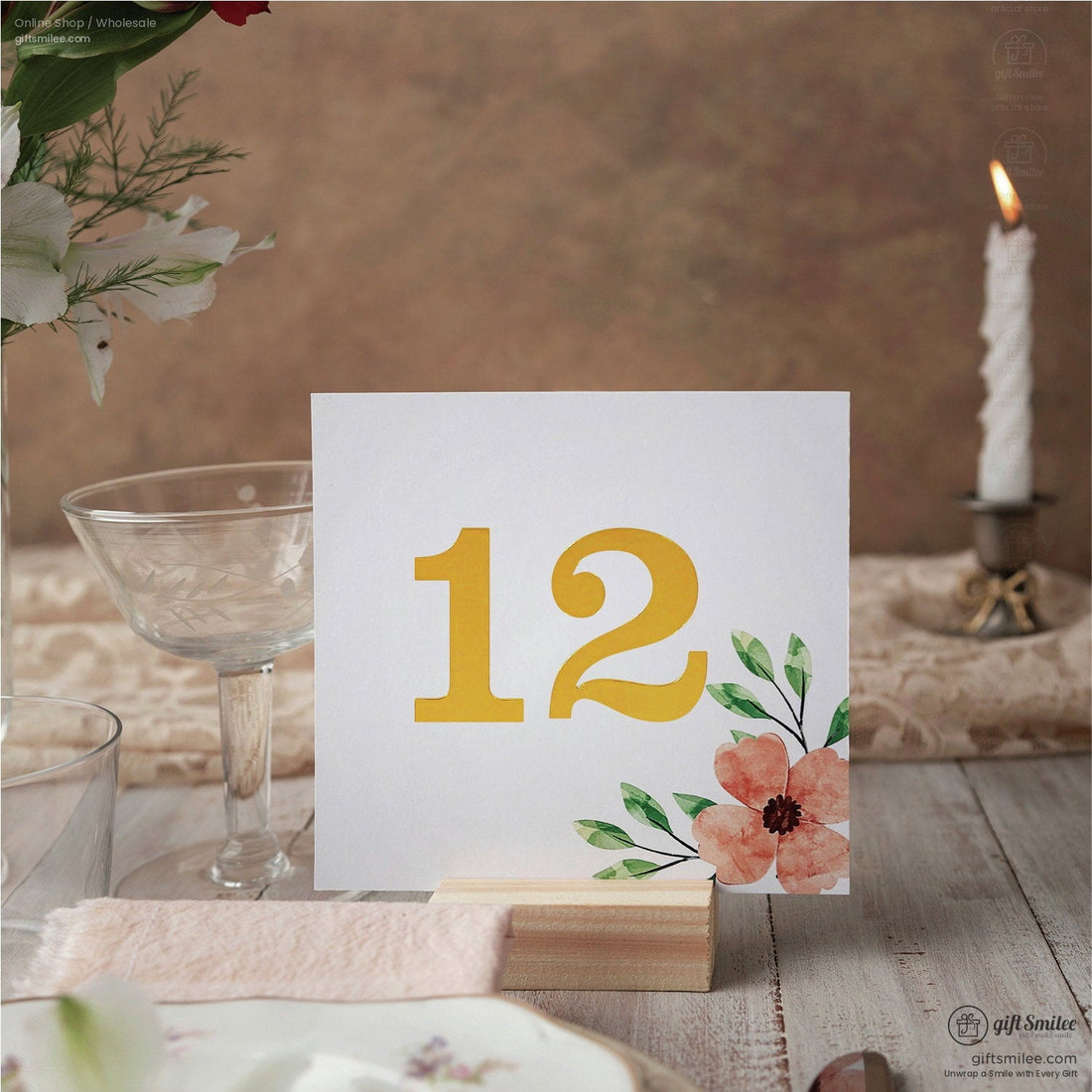 2-Inch Foil Gold Waterproof Adhesive Number Stickers | KS-SA-4366