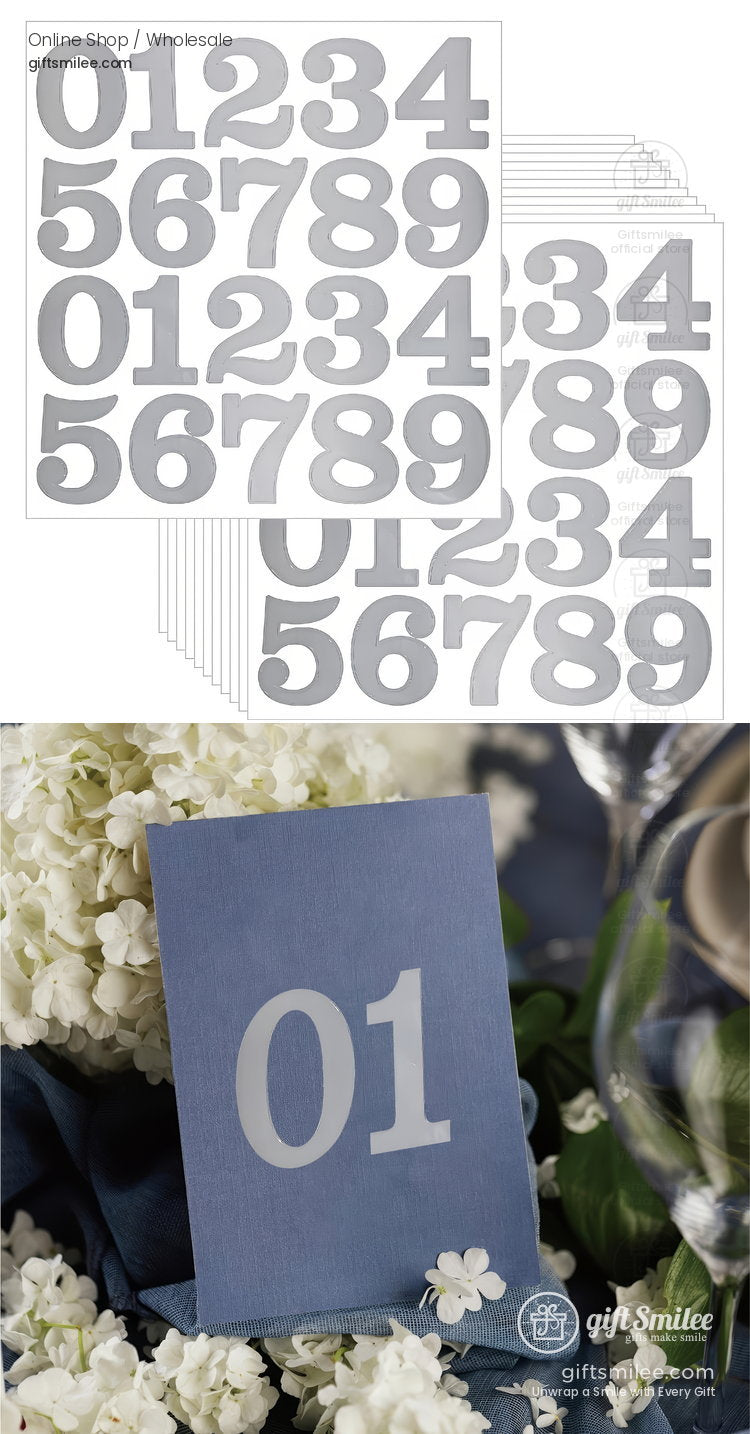 2-Inch Foil Gold Waterproof Adhesive Number Stickers | KS-SA-4366