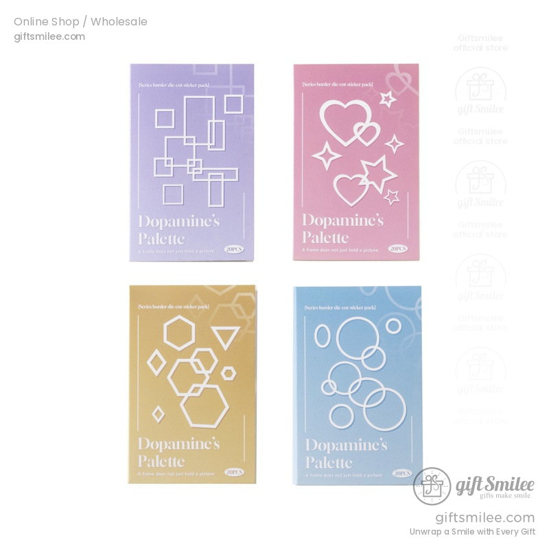 Pastel Die‑Cut Hollow Geometric Borders Sticker Pack | KS-SA-4377