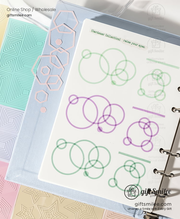 Pastel Die‑Cut Hollow Geometric Borders Sticker Pack | KS-SA-4377
