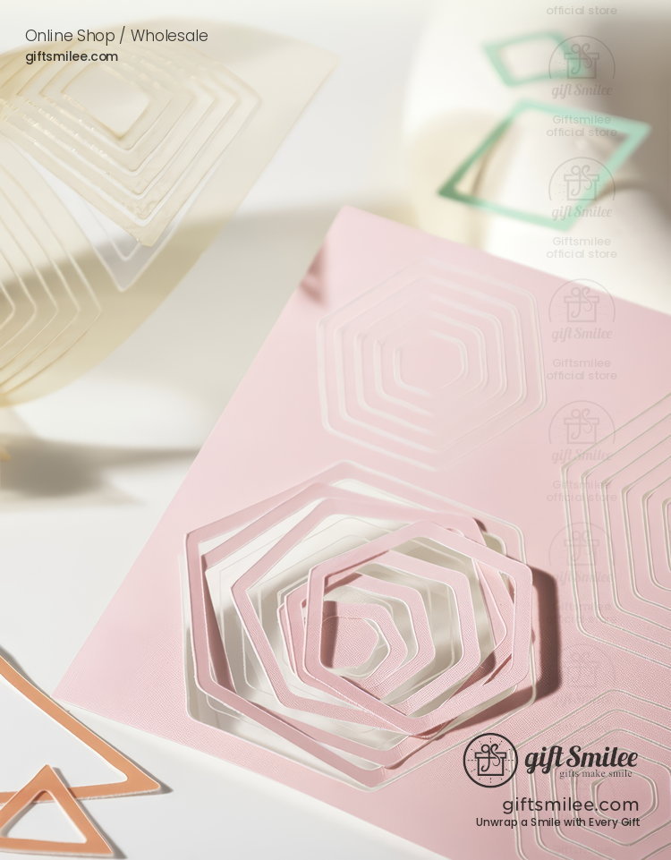 Pastel Die‑Cut Hollow Geometric Borders Sticker Pack | KS-SA-4377