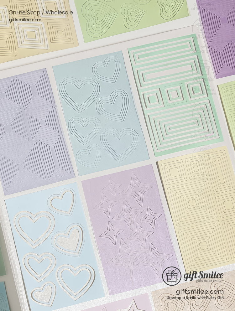 Pastel Die‑Cut Hollow Geometric Borders Sticker Pack | KS-SA-4377
