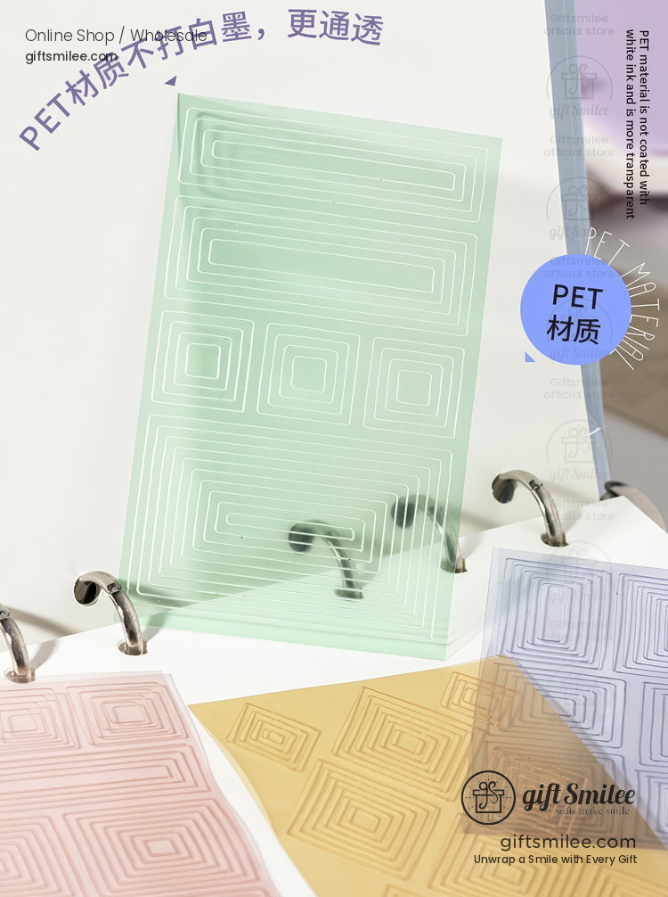 Pastel Die‑Cut Hollow Geometric Borders Sticker Pack | KS-SA-4377
