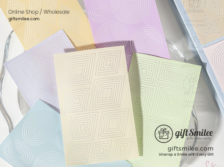 Pastel Die‑Cut Hollow Geometric Borders Sticker Pack | KS-SA-4377