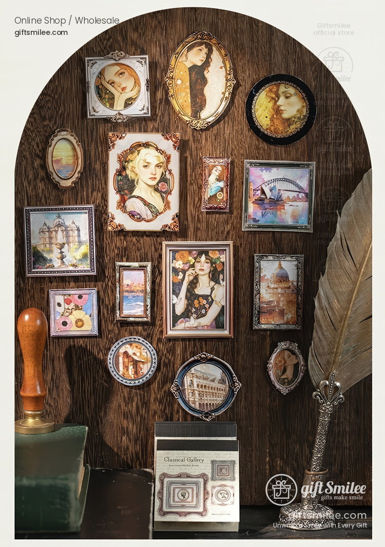 Vintage Gilded Frame Pet Clear Layers Decorative Frame Sticker Book | KS-SA-4378