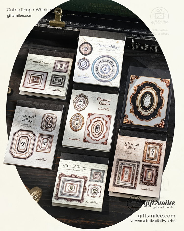 Vintage Gilded Frame Pet Clear Layers Decorative Frame Sticker Book | KS-SA-4378