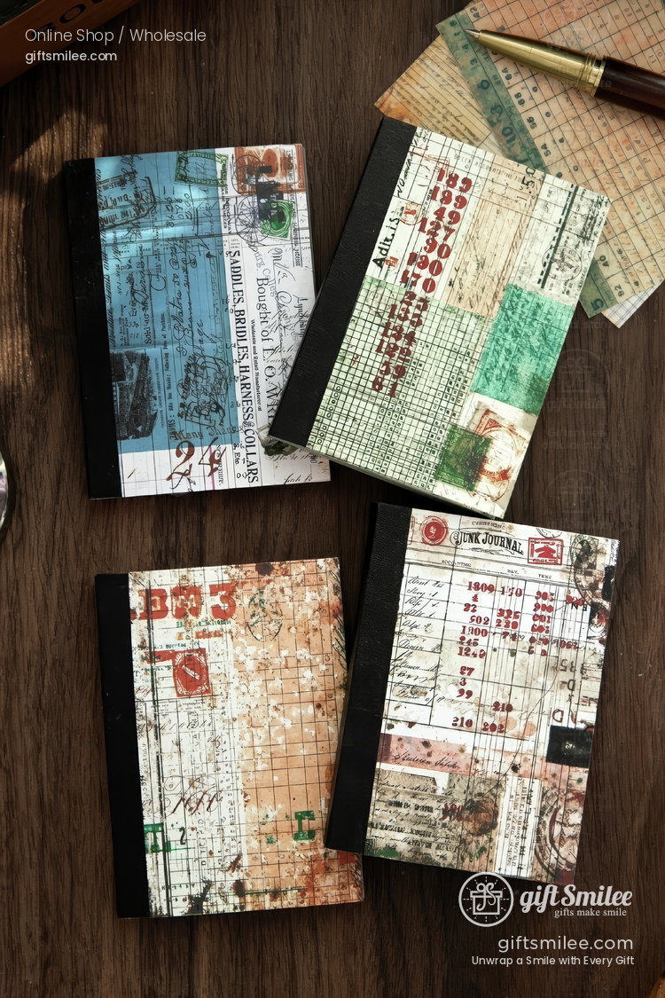 Vintage Ledger Print Adhesive Sheets Sticker Paper Pad | KS-SA-4380