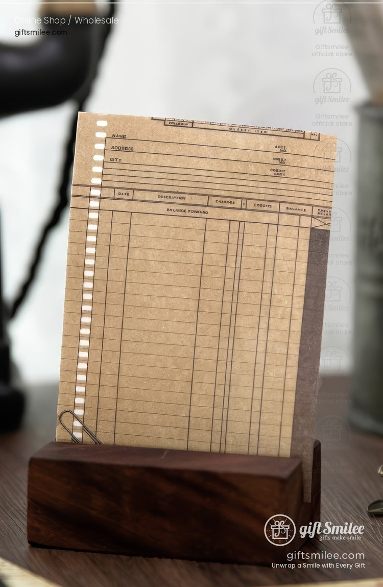 Vintage Ledger Print Adhesive Sheets Sticker Paper Pad | KS-SA-4380