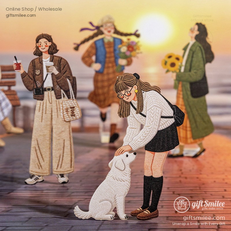 Die-Cut Borderless Embroidery-Texture Sticker Pack | KS-SA-4381