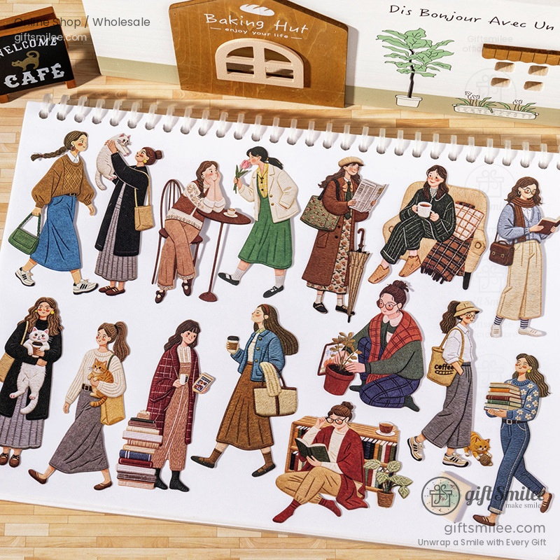 Die-Cut Borderless Embroidery-Texture Sticker Pack | KS-SA-4381