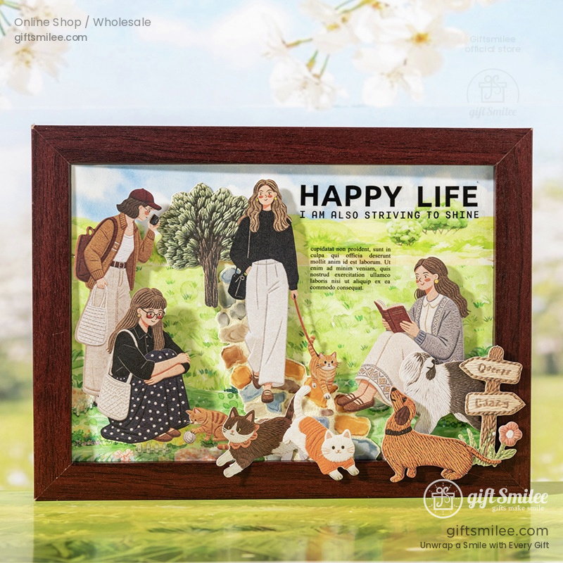 Die-Cut Borderless Embroidery-Texture Sticker Pack | KS-SA-4381