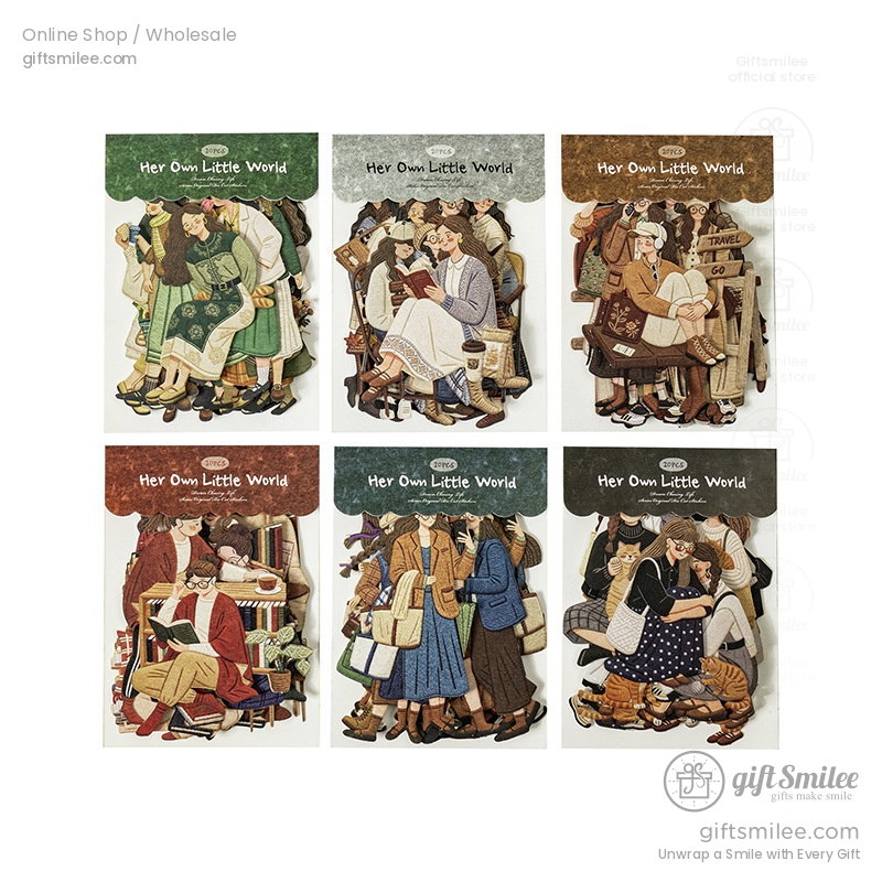 Die-Cut Borderless Embroidery-Texture Sticker Pack | KS-SA-4381