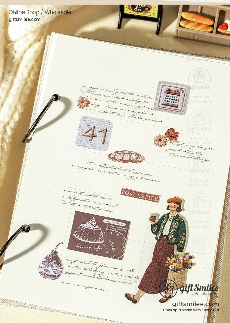 Die-Cut Borderless Embroidery-Texture Sticker Pack | KS-SA-4381