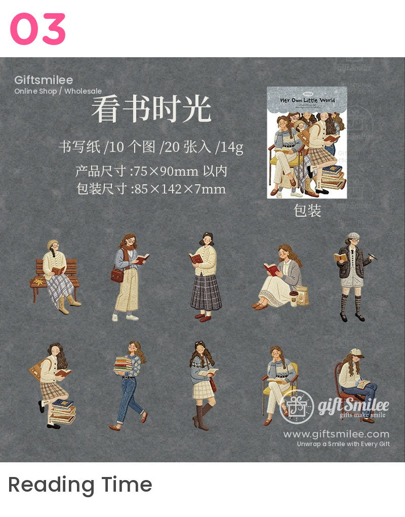 Die-Cut Borderless Embroidery-Texture Sticker Pack | KS-SA-4381