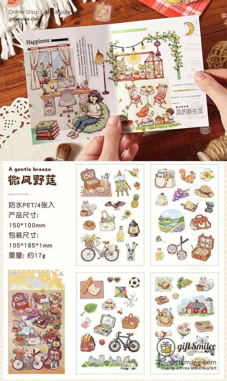 Die‑Cut 6-Themes Decorative Stickers | KS-SA-4384