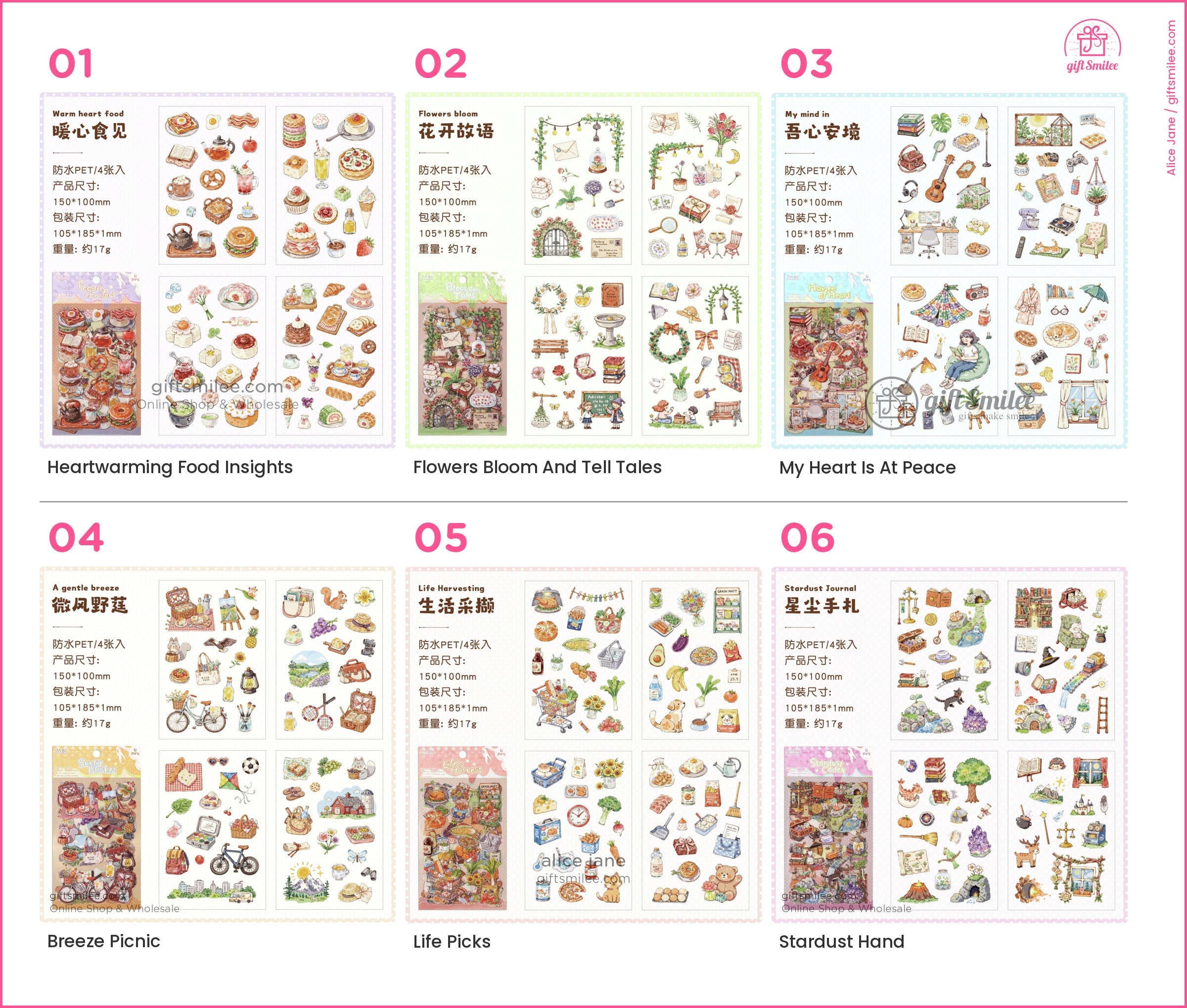 Die‑Cut 6-Themes Decorative Stickers | KS-SA-4384