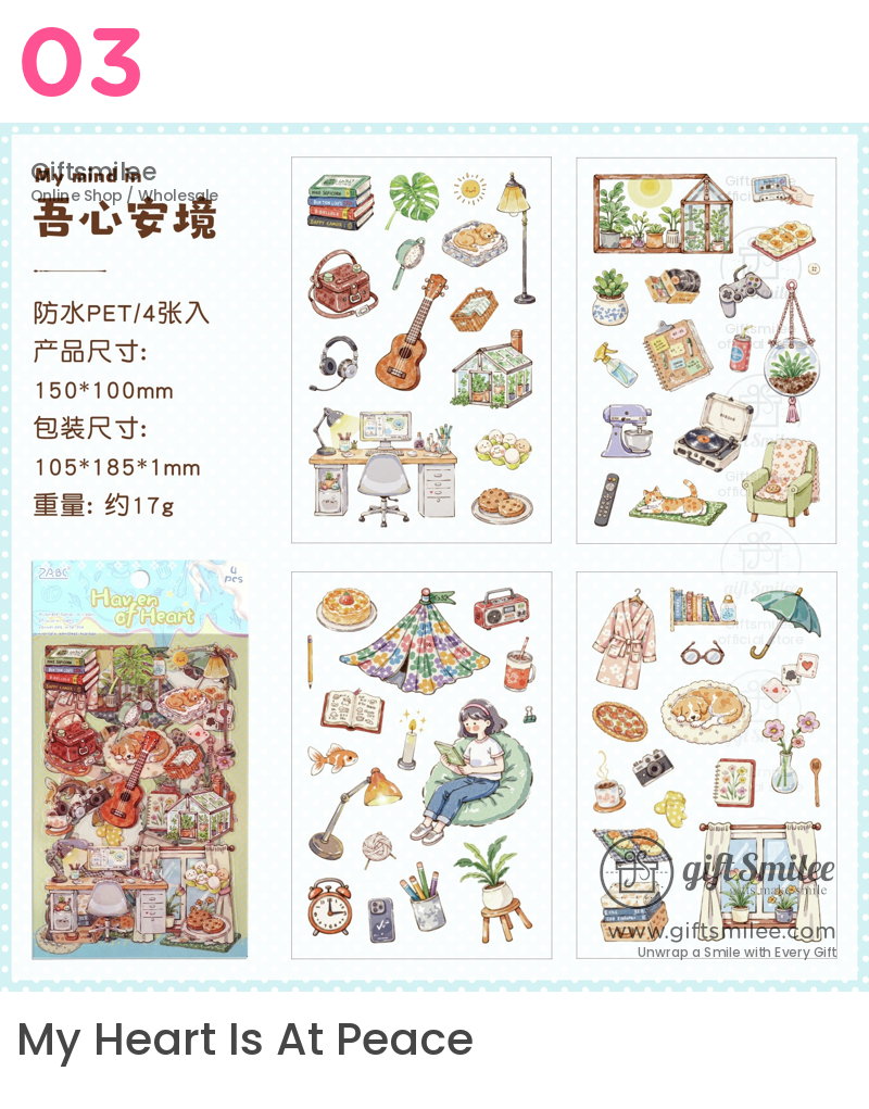 Die‑Cut 6-Themes Decorative Stickers | KS-SA-4384