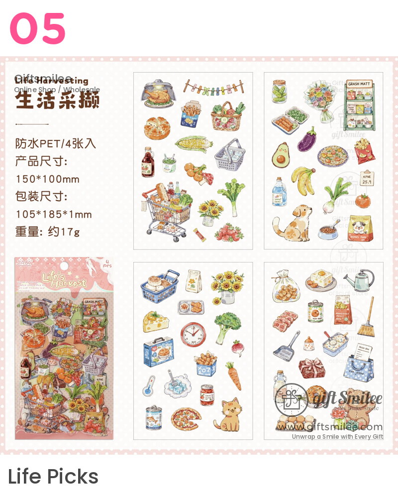 Die‑Cut 6-Themes Decorative Stickers | KS-SA-4384